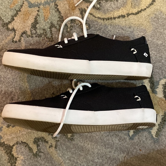 Sperry Black “Bodie” lace-up boys canvas boat shoes Size 5 big boys - Picture 5 of 5